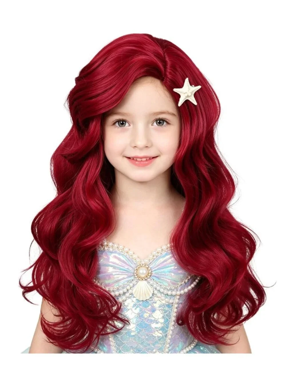 Women's Dark Red Heat Resistant Synthetic Fiber Long Straight Ombre Wigs